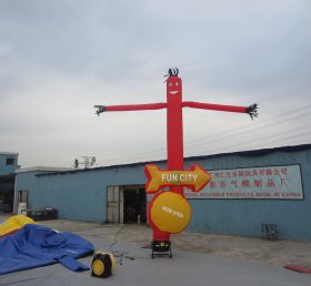 D2-46 Dançarino aéreo inflável tubo vermelho anúncio