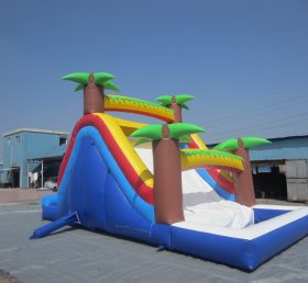 T8-640 Slides secos infláveis ​​coloridos com tema de selva
