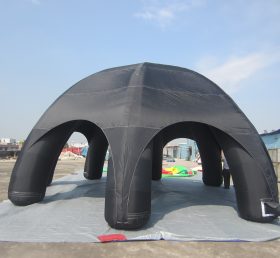 Tent1-23 Tenda inflável de cúpula de publicidade preta