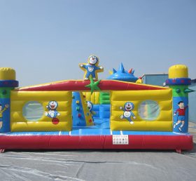 T6-355 Doraemon gigante parque de diversões inflável jogo terrestre infantil