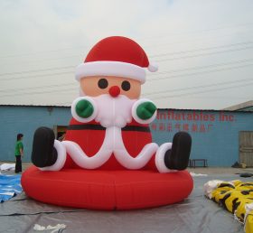 C1-129 Ornamento inflável ao ar livre de Natal Papai Noel