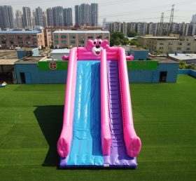 T8-704 Tema de leopardo rosa gigante slide inflável atividades de festa ao ar livre das crianças