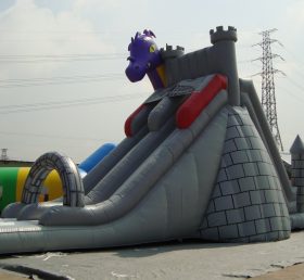 T8-368 Escorpião inflável gigante dinossauro criança castelo inflável com slide
