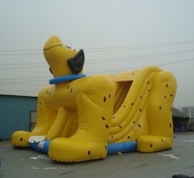 T8-539 Polia inflável de criança de cachorro amarelo