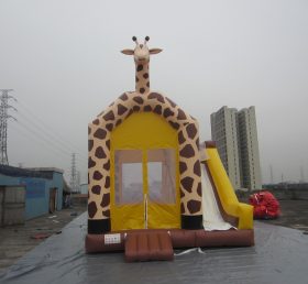 T5-153 Girafa inflável saltador combinado slide