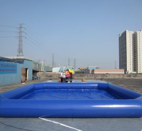 Pool1-557 Grande piscina inflável azul escuro
