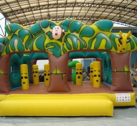 T2-2872 Trampolim inflável com tema de selva