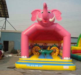 T2-2532 Trampolim inflável de elefante rosa