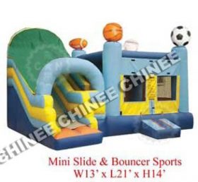 T5-137 Esporte estilo inflável castelo trampolim combinação slide
