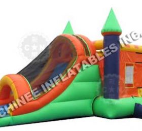T5-197 Castelo inflável com escorregador