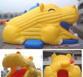 T8-165 Bloco inflável hipopótamo amarelo