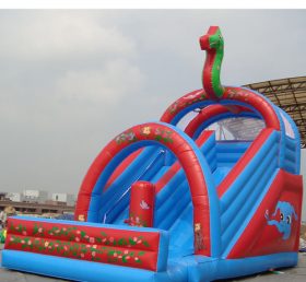 T8-956 Jogo de escalada de tema de desenho animado criança slide inflável