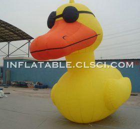 Cartoon1-691 Cartoon inflável de pato amarelo