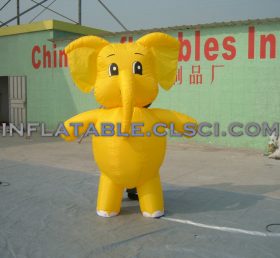 M1-22 Cartoon móvel inflável de elefante amarelo