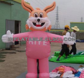M1-256 Cartoon móvel inflável de coelho