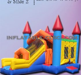 T2-1444 Trampolim inflável do castelo