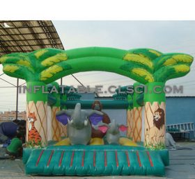 T2-2662 Trampolim inflável com tema de selva