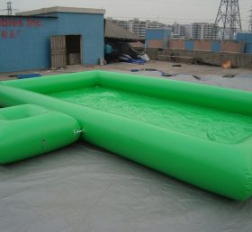 Pool1-562 Piscina inflável quadrada verde
