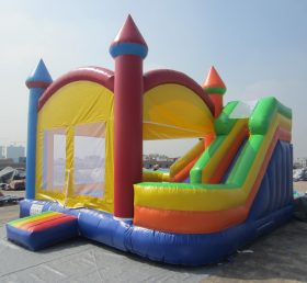 T5-220 Casa de salto de escada de castelo inflável popular