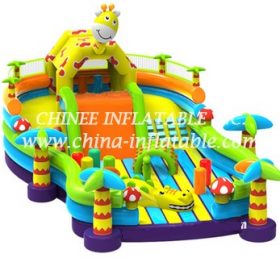 T6-508 Parque de diversões com tema de selva inflável gigante