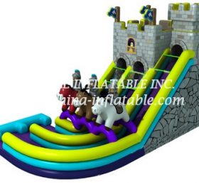 T8-1498 Castelo de salto de cavalo gigante de slide infantil