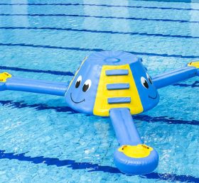 WG1-004 Jogo de piscina de parque de esportes aquáticos infláveis ​​de rosto feliz