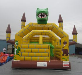 T1-3 Casa de castelo inflável de combinação de dinossauro