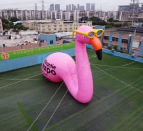 cartoon2-387 Cartoon promocional gigante inflável de publicidade flamingos