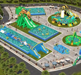 IS11-4011 Área máxima inflável parque de diversões inflável parque de diversões ao ar livre