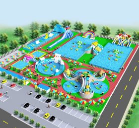 IS11-4002 Área máxima inflável parque de diversões inflável parque de diversões ao ar livre