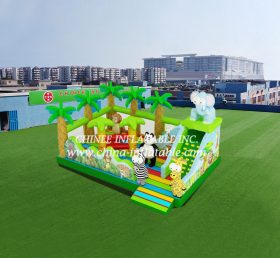 T6-506 Playground inflável infantil gigante com tema de selva