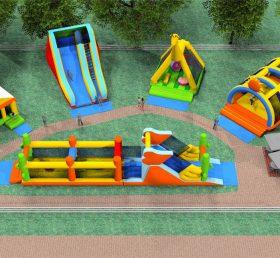 IS11-4022 Parque de diversões de área inflável ao ar livre playground