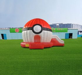 T2-4443 Castelo inflável Pokémon Pokeball com slide