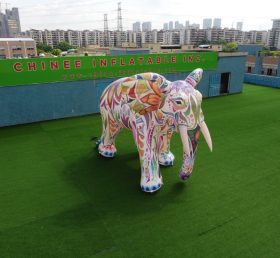 S4-508 Elefante de cor de desenho animado inflável