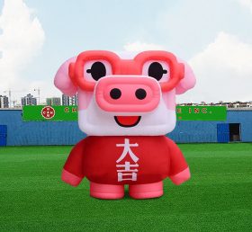 S4-605 Publicidade de porcos animais infláveis ​​gigantes/porcos cor-de-rosa gordos infláveis
