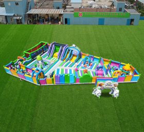 GF2-127 Polígono colorido personalizado grande playground inflável castelo de salto inflável